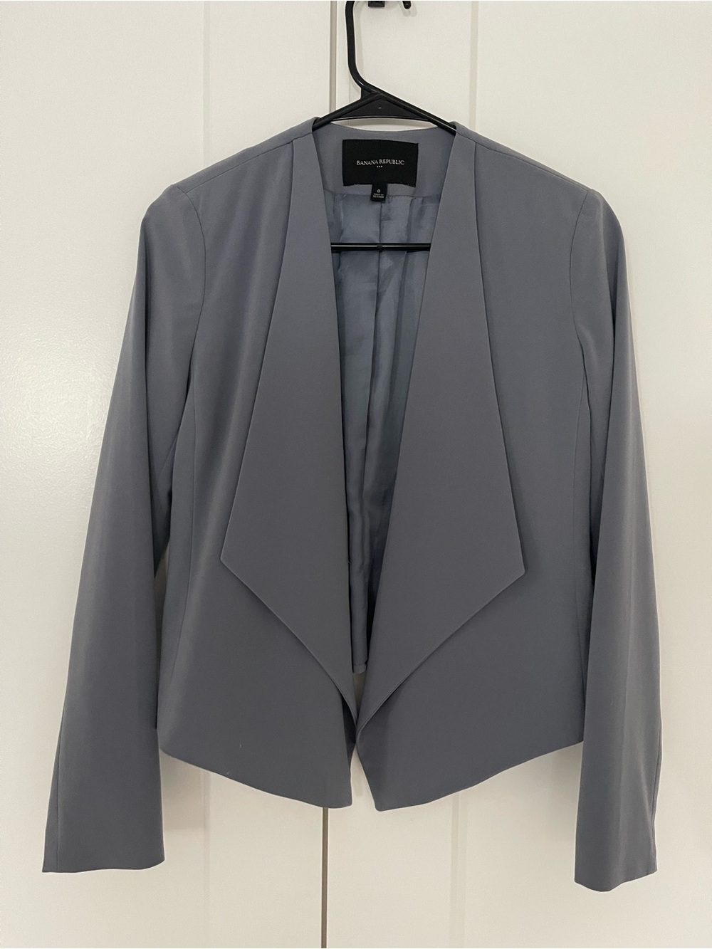 Like New • Banana Republic • Women's Slate Draped Open-Front Blazer (Size 0)